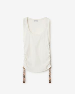 Burberry Ruched Top - White