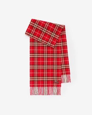Burberry Check Cashmere Scarf - Rot