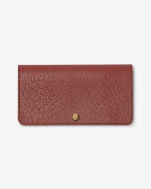 Burberry Large Leather Wallet - Rouge