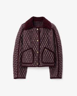 Burberry Long Sleeved Quilted Jacket - Brown