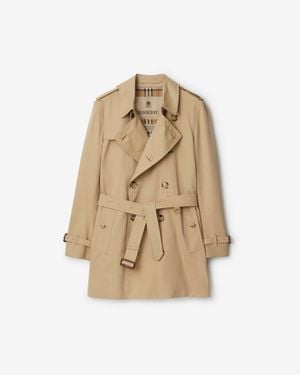 Burberry Short Kensington Heritage Trench Coat - Natural