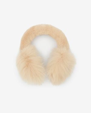 Burberry Shearling Earmuffs - Blanc