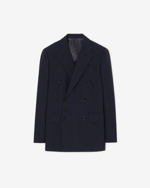 Burberry Wool Sloane Tailored Jacket - Blue