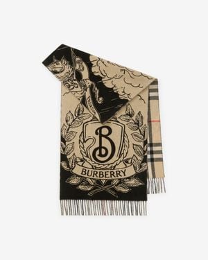 Burberry Wide Reversible Stormy Knight Scarf - Multicolore