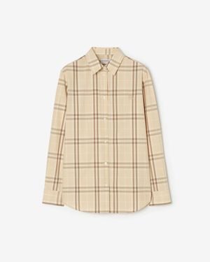 Burberry Classic Fit Check Cotton Shirt - Natural