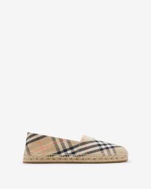 Burberry Check Mews Espadrilles - Natural