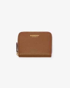 Burberry Small Leather Zip Wallet - Braun