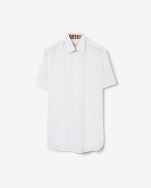 Burberry Slim Fit Stretch Cotton Shirt - White