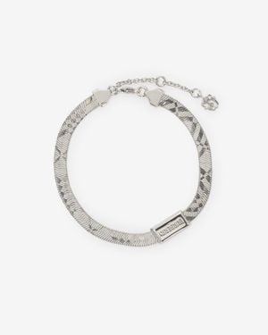 Burberry Engraved Check Bracelet​ - Métallisé