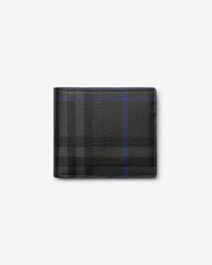 Burberry City Check Bifold Coin Wallet - Black