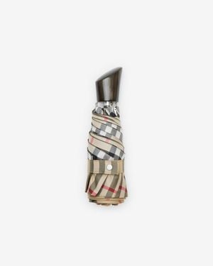 Burberry Check Folding Umbrella - White