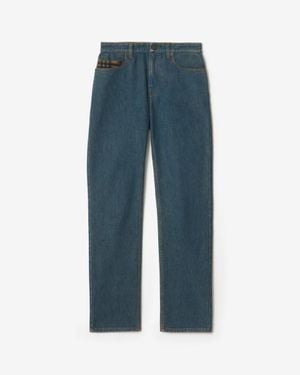 Burberry Mid-Rise Straight Jeans - Blue