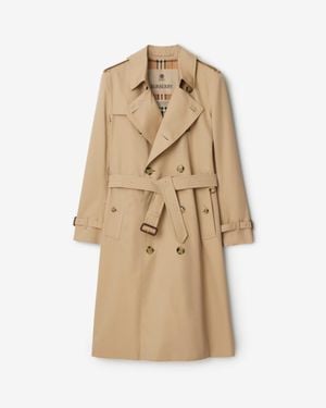 Burberry Long Kensington Heritage Trench Coat - Natural