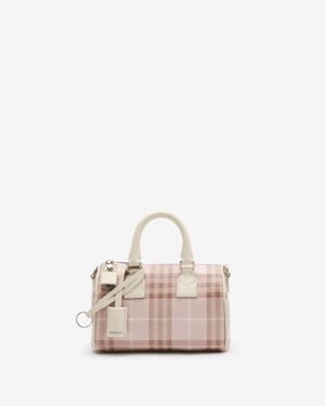 Burberry Mini Check Bowling Bag - Pink