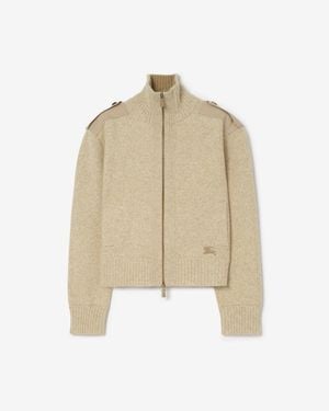 Burberry Wool Cashmere Jacket - Natural