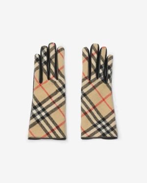 Burberry Check Wool Cashmere Gloves - Mehrfarbig