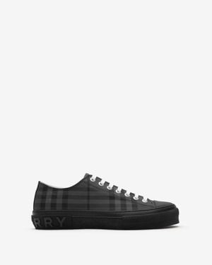 Burberry Check Nylon Blend Sneakers - Black