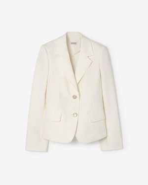 Burberry Cotton Tailored Jacket - White