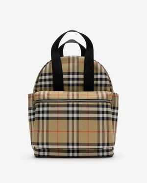 Burberry Childrens Check Baby Changing Backpack - Black