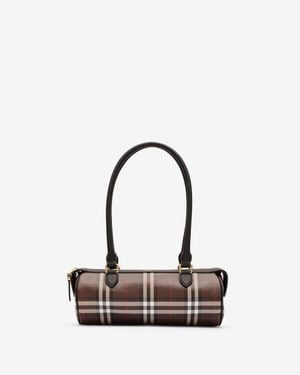 Burberry Mini Check Barrel Bag - White
