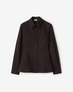 Burberry Slim Fit Cotton Poplin Shirt - Black