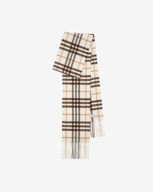 Burberry Narrow Check Cashmere Scarf - Mettallic