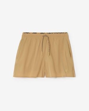 Burberry Stretch Nylon Shorts - Natural