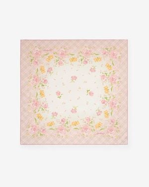 Burberry Garden Party Silk Scarf - Pink