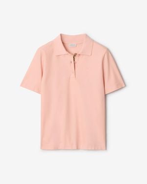 Burberry Cotton Polo Shirt - Pink