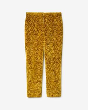Burberry Baroque Velvet Tailored Pants - Yellow