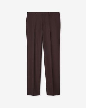 Burberry Striped Wool Mohair Tailored Pants - Brown