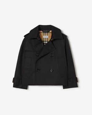 Burberry Childrens Cotton Trench Jacket - Black