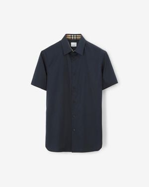 Burberry Stretch Cotton Shirt - Blue