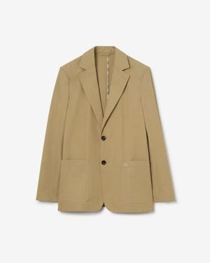 Burberry Technical Cotton Tailored Jacket - Natural