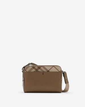 Burberry Pop Check Crossbody Bag - Braun