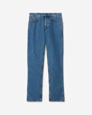 Burberry Mid-Rise Straight Jeans - Blue