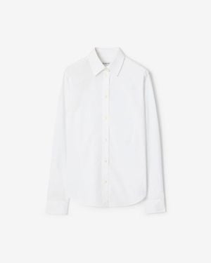 Burberry Classic Fit Cotton Poplin Formal Shirt - White