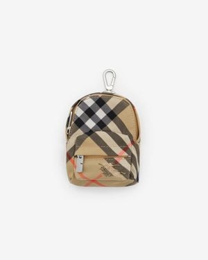 Burberry Check Backpack Charm - Multicolor