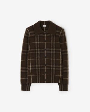 Burberry Check Cashmere Cardigan - Braun