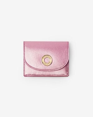 Burberry Small Leather Folding Wallet - Pink