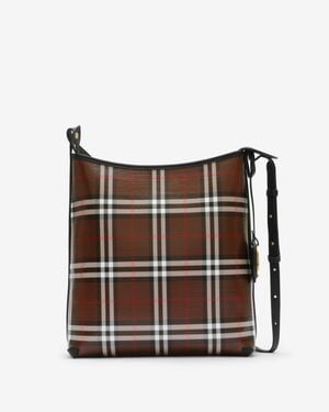 Burberry Small Check Shoulder Bag - Brown