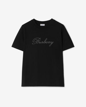 Burberry Logo Cotton T-Shirt - Schwarz