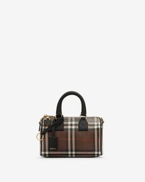 Burberry Mini Check Bowling Bag - Schwarz