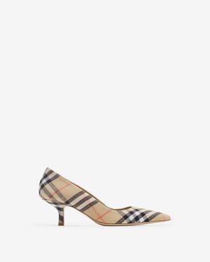 Burberry Check Dame Pumps - Metallic