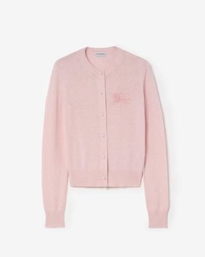 Burberry Knight Cotton Wool Cardigan - Pink