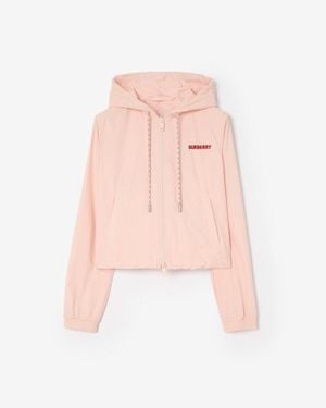 Burberry Heart Knight Stretch Nylon Hooded Jacket - Pink