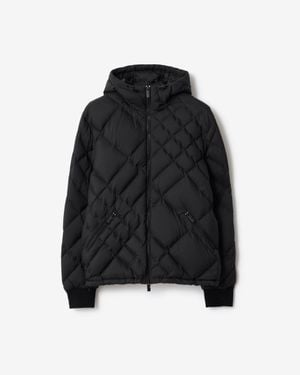 Burberry Check-Stitch Nylon Doversgreen Puffer Jacket - Black
