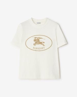 Burberry Knight Stamp T-Shirt Chalk - White