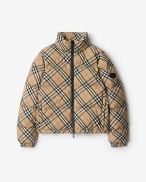 Burberry Check Ambleside Puffer Jacket - Brown