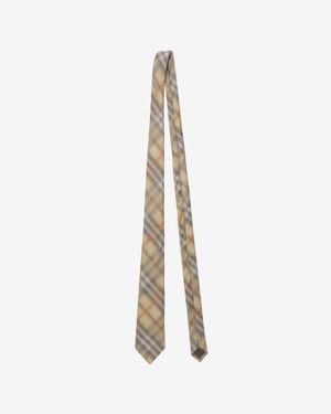 Burberry Check Silk Tie - Métallisé